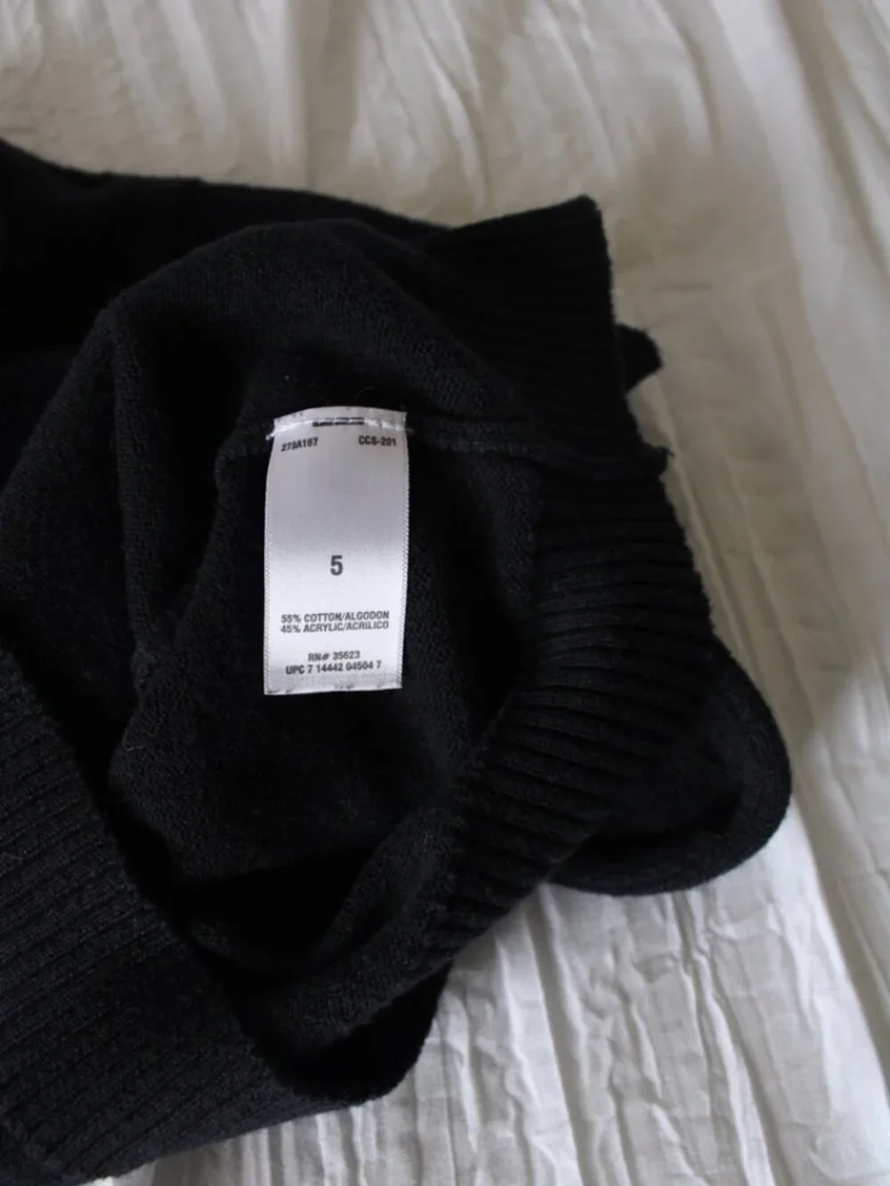 Carter's Girls Black Knit Cardigan Sweater with Crystal buttons in 5t
